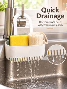 Kitchen Sink Faucet Hanging Sponge Storage Basket: A Sink Draining Rack For Storing Sponges, Soap, Brushes, And Various Cleaning Supplies. An Essential Item For Kitchens And Bathrooms. - Multicolor - View 6