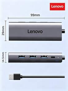 Lenovo USB 3.0 Hub 1-To-4 Expansion Dock H1-U03 Max Laptop USB Extender Universal High-Speed Data Transfer Hub Adapter - View 8