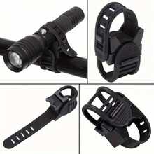 2pcs 360° Rotatable Bicycle Flashlight Mounts - LED Flashlight Holder, Adjustable Bike Light Clip, Bicycle Accessories, For Handlebar Lighting, Fits Handlebars, Suitable For Night Riding, Outdoor Cycling, Mountain And Road Bikes, Ideal For Cycling Enthusiasts, Bicycle Accessories And Cycling Gear, Universal Bicycle Flashlight Clip, Convenient For Night Commuting And Cycling Adventures - Multicolor - View 5