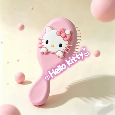 SANRIO 1 chiếc lược chải tóc bơm hơi dễ thương, tinh xảo và đáng yêu, kích thước mini nhỏ gọn, màu hồng cổ điển, thiết kế thu hút, chế tác tỉ mỉ, phong cách hoạt hình cổ điển, phù hợp làm quà tặng ngày lễ cho gia đình và bạn bè