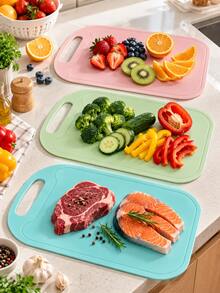 3Pcs/2pcs/1pc PP Cutting Board Set,Colorful Kitchen Chopping Boards With Handle,Reusable Food Prep Boards For Fruit, Vegetables,Meat, Bread,Lightweight Kitchen Cutting Mats,Home Cooking Kitchen Accessories - Multicolor - View 3