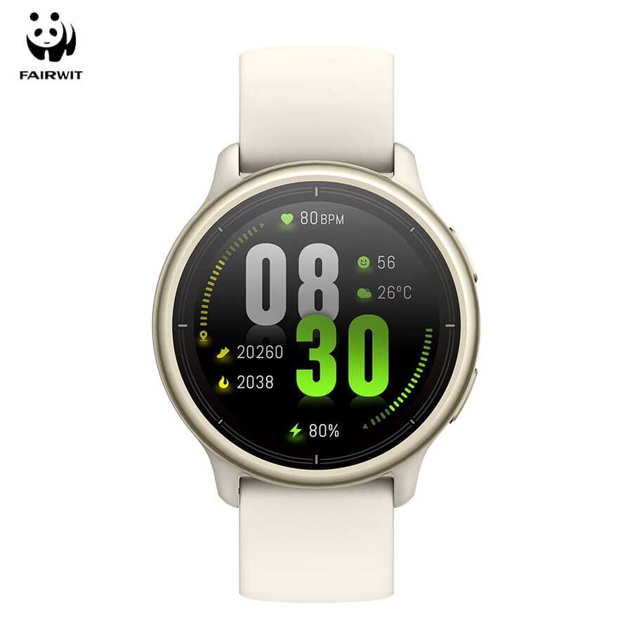 PANDA DR09 智慧穿戴手錶,相容 iOS/Android,支援多國語言、多款錶盤、多種運動模式,具備藍牙通話、簡訊通知、鬧鐘功能 - 卡其色 - 查看 1