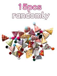 60/30/15/1pc Mini Birthday Hat, Cartoon Cute Hat Decor, Birthday Gift, Easter Gift, Random Color, Suitable For Holiday Celebrations, Family Gatherings, Camping, Birthday Parties, Tea Parties, Weddings, Home And Office Parties - A - View 11