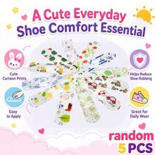 1 Box - 120/50/30/5pcs Cartoon Cute Breathable Stickers - Made Of Breathable PE Material, Over 10 Styles Random Flexible Adhesive Cute Stickers, Suitable For Daily Foot Care Anti-Friction, Perfect For First Aid Kit - LUNARION - View 8