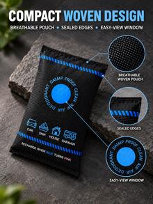 1pc/3pcs/10Pcs Reusable Silica Gel Dehumidifier Bag With Color-Changing Indicator, 50g/100g/200g Rechargeable Moisture Absorber Desiccant Pack For Car, Bathroom, Bedroom, Closet, RV, Caravan & Home Storage, Compact Damp Control Tool - View 4