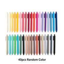 40pcs Macaron Pastel Matte Retractable Gel Pens, Multi-Color. Smooth Writing With Comfortable Matte Barrel For Students, Office, And Daily Notes. - Multi-color - View 9