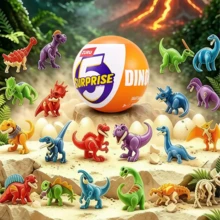 ZURU Dinosaur World Surprise Ball, Mini Dinosaur Figure Collection, T-Rex, Raptor, Brachiosaurus & More, Random Style - Multicolor - View 1
