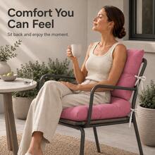 1 Pc-2pcs Premium Versatile Seat Cushion – Multipurpose Pad For Dining Chairs, Floor Seating, And Armchairs - Pink - View 5