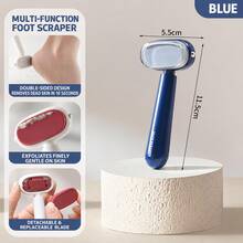 1pc/2pcs--2026 New Double-Sided Foot File, Replaceable Stainless Steel Blade Dead Skin Remover, Portable Manual Foot Exfoliating Tool, Suitable For Thick Hard Cracked Skin, Foot Care Tool - Multicolor - View 5