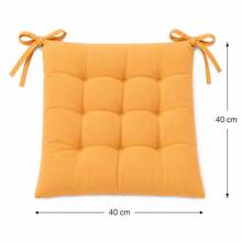 4-6 Pcs Premium Square Seat Cushion – Versatile Floor & Chair Pad For Dining, Office, And Lounge Seating Comfort - Yellow - View 8