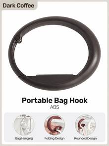 1 buah Gantungan Meja Portabel Multifungsi, Rak Gantung Tepi Meja untuk Tas Tangan, Gantungan Penyimpanan Tas/Kunci/Earphone, Desain Mini Ringan Hemat Ruang, Cocok untuk Kantor, Ruang Belajar, Rumah, dan Berbagai Skenario - MultiWarna - View 11