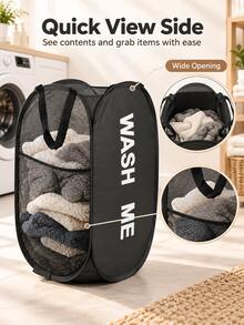 Extra Large Bohemian Style Fabric Laundry Basket With Handles - Foldable Extra Large Laundry Basket, Suitable For Bedroom, Bathroom Or Dorm - Durable, Classic Grid Design, Versatile Storage Option For Laundry And Bedding - Multicolor - View 8