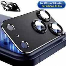 CASECOPS 1Pc Camera Lens Protector Compatible With Iphone 18 Pro Max/18 Pro/17 Pro Max/17 Pro, Shatter-Resistant, Strong Adhesion, Compatible With Phone Cases, Metal Tempered Glass Rear Camera Screen Protector, Black - Black1 - View 6
