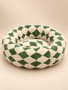 1pc Small Dog Bed, Round Indoor Cat Bed, Soothing Pet Bed For Puppies And Kittens, Non-Slip Bottom, Cute And Exquisite Dog Bed - Multicolor - View 11