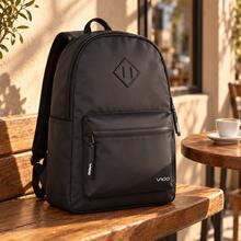 Unisex Black Casual Backpack Large Capacity 20L Lightweight Outdoor Daypack With Front Pocket For Travel School Work - Black - View 4