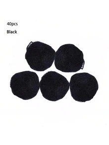 100pcs Durable Nylon Hair Nets, Suitable For Updos And Various Hairstyles, Available In Black, Gold, Brown, 5mm Mesh Size, Suitable For Wigs, Can Be Used For Styling, Halloween Applicable (30cm/50cm Randomly Shipped) - Brown - View 9