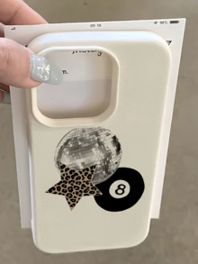 1件 白色光球星星撞球個性化極簡全包覆 TPU 防摔手機殼，適用於 Apple 18 17 16 15 14 13 12 11 Pro Max 保護殼 Air，兼容三星系列 - 彩色 - 查看 1