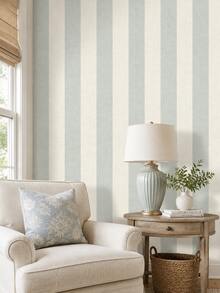 SUPSTICKER Neutral Linen Striped Self-Adhesive Wallpaper, Removable, 3 Sizes 15.75*78.74/118.11/196.85 Inches, Home Decor - Multicolor - View 6