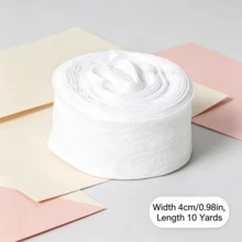 10 Yards/Roll 0.98 Inch Ruffle Lace Pleated Ribbon, Bouquet Cake Packaging Ribbon, DIY Handmade Material, Wedding Birthday Party Gift Decoration Ribbon - A - View 10