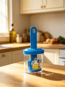 1pc 2 In 1 Oil Brush Bottle, Transparent Seasoning Storage Jar, Silicone Basting Brush Container For BBQ Baking Grilling Pancake, Cute Cartoon Printed Kitchen Gadget, Color Random, Creative Design Makes The Kitchen Cuter And More Fun - Oil Brush Bottle - View 13