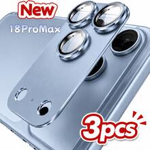 CASECOPS 3件組合金金屬相機鏡頭保護蓋，適用於 iPhone 18 Pro/18 Pro Max/17 Pro/17 Pro Max，9H 無縫貼合設計，防刮防指紋，全方位防刮防撞，高清鏡頭保留原相機畫質－冰川藍 - 藍色 - 查看 11