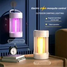 USB Powered Mosquito Killer, Insect Trap, Portable Hanging Bug Zapper, Built-In UV LED Light, 360° Annular Electric Shock, Quiet Operation, Low Power Consumption, For Balcony, Garden, Living Room & Bedroom - Multicolor - View 3