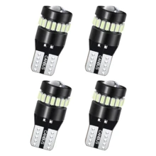 4pcs LED T10 W5W Bulbs | 300% Brightness Increase 720° All-Round Illumination | Plug & Play Aluminum Alloy Housing | 12/24V Universal - Black T10 With Lens - View 10