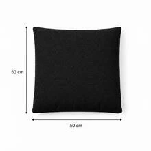 50x50 Cm Modern Square Floor Pillow – Soft And Comfortable Tufted Seat Cushion - Black - View 7