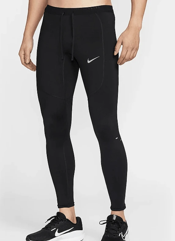 Nike Dri-Fit Stride Solid Color Moisture-Wicking Breathable Tight Running Pants Men's Black - Black - View 1