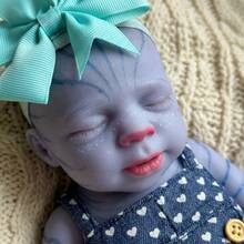 13 Inch Lovely Reborn Realistic Silicone Doll Emit Fluorescence Reborn Baby Doll Toy For Birthday Gifts Anatomically Accurate - Silicone Girl - View 5