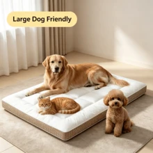1 Buah Alas Hewan Peliharaan Bertepi Motif Houndstooth Putih, Gaya Minimalis, Alas Tidur Hewan Peliharaan Tipis Persegi Panjang Berlapis Poliester, Dapat Dicuci, Anti Selip untuk Anjing dan Kucing Besar & Kecil, Ideal untuk Dalam Ruangan, RV, Berkemah, Penggunaan Sehari-hari Sepanjang Musim - Putih - View 7