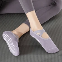 6 Pairs Versatile Yoga Socks For Women - 6 Color Variety With Non-Slip Silicone Grips, Breathable Perfect For Pilates/Floor Work/Ballet - Multicolor - View 5