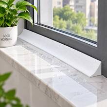 1pc 1m/39.37inch Silicone Self-Adhesive Kitchen Sink Edge Water Barrier Strip, Countertop Edge Decorative Strip - Anti-Drop Edge Strip, Bathroom Vanity Water-Resistant Countertop Splash Guard Strip, Easy Installation - Trimmable - A - View 10