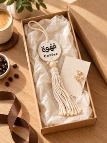 Coffee Tea Tassel Hanging Ornament, Kitchen Coffee Bar & Tea Station Decor, Boho Wall Hanging For Cafe, Dining Room & Home Decoration - Multicolor - View 6