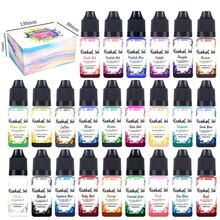 10ml 24 Colors Alcohol Ink Set, Alcohol Based Dye Pigment For Resin, Tumbler, Fluid Art, Epoxy DIY, Vibrant Color For Blending & Marbling Craft - Tie-dye Dye - View 37
