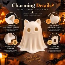 1Pc 3D Printed Cat Ear Ghost Figurine, Cute Spooky Halloween Desktop Ornament, Funny Table Decor For Bookshelf Bedroom Office, Fall Party Decoration & Unique Gift - 3D Printed Cat Ear Ghost Figurine - View 3