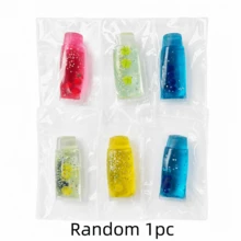1個牙膏造型透明亮面方塊擠壓玩具，柔軟TPR材質果凍感指尖紓壓玩具，可愛牙膏感官手部玩具，適用於緩解焦慮、兒童派對禮物、日禮物，柔軟玩具 - 彩色 - 查看 13