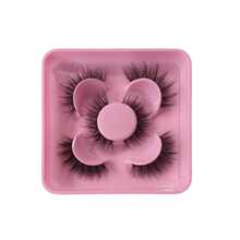 3 Pairs Fluffy Dense False Eyelashes, Create Dramatic 3D Makeup Effect, Thin Mink-Like Strip False Eyelashes - Black - View 7