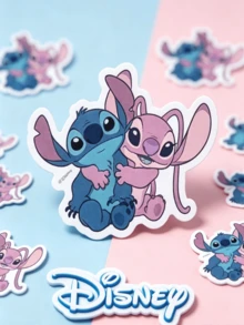 50pcs Disney Stitch Multi-Color Cartoon Pattern Stickers, Self-Adhesive Asymmetrical Shape Stickers, Suitable For Scrapbooks And Notebooks - Ideal Christmas Gift - Multicolor - View 1
