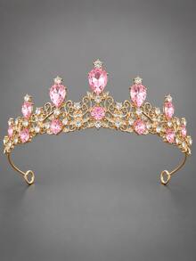1PC Kids Rhinestone Crown Headband, Girl's Crown Perfect For Birthday Parties, Princess Dress-Up Performances, And Holiday Gifts - Multicolor - View 8