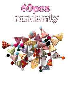 60/30/15/1pc Mini Birthday Hat, Cartoon Cute Hat Decor, Birthday Gift, Easter Gift, Random Color, Suitable For Holiday Celebrations, Family Gatherings, Camping, Birthday Parties, Tea Parties, Weddings, Home And Office Parties - A - View 8