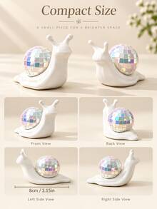 Snail Disco Ball Light Catcher Creative Desktop Ornament, Suitable For Indoor Windowsill, Living Room, Kitchen, Bedroom, Dining Room, Garden And Home Decor - Multiple Styles - View 5