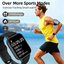 Reloj inteligente con función de recordatorio y rechazo de llamadas, múltiples modos deportivos, notificaciones de mensajes, recordatorios de múltiples aplicaciones, pantalla táctil completa de alta definición de 1,83 pulgadas, pronóstico del tiempo, control remoto de cámara, unisex, compatible con teléfonos Android e iOS - Ver 3