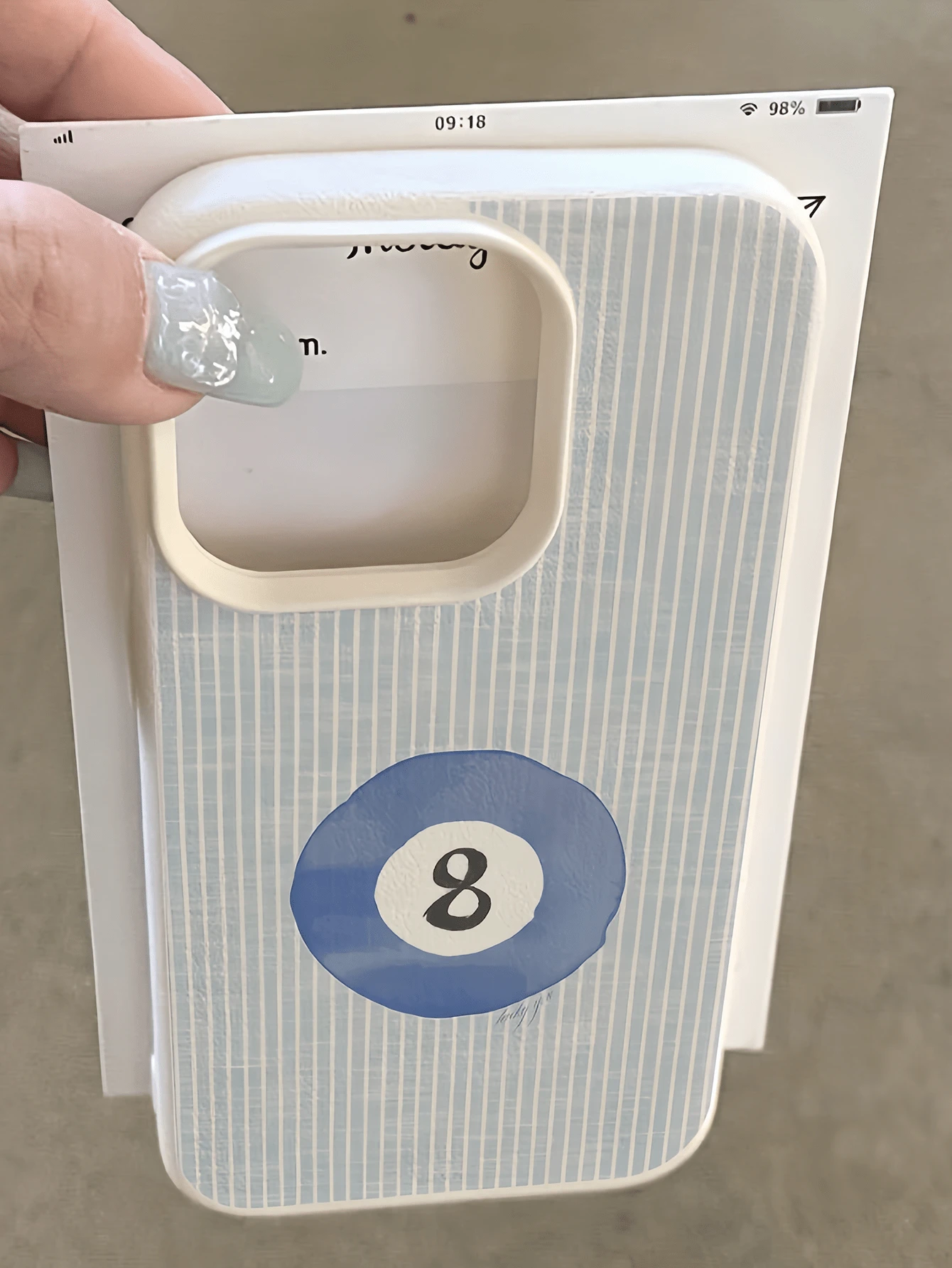 1件 白色條紋藍色個性化極簡全包覆 TPU 防摔手機殼,適用於 Apple 18 17 16 15 14 13 12 11 Pro Max Air 及系列 - 彩色 - 查看 1