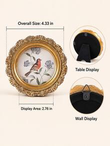 4*6 And 5*7 Vintage Gold Oval Photo Frame, Exquisite Floral Carved Frame With Desktop Stand, European Antique Style Decorative Frame, Suitable For Living Room, Bedroom, Fireplace Mantel, Bookshelf, Desk And Home Decor Gift - A - View 7