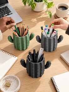 Cactus Pen Holder Niche Healing Style Desktop Storage Bucket Office Organizer Creative Decor - View 1