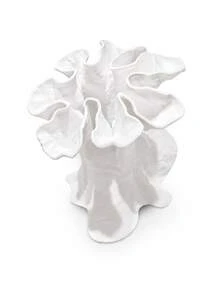 Splatter-Shaped Double Funnel Hideout | Material | Suitable For Gecko, Ornamental Fish And Shrimp | Reptile Tank, Aquarium | Splatter Style - White - View 6