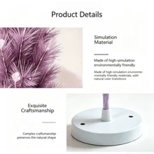 Lavender Mist Artificial Desktop Christmas Tree, 45/50cm Small Purple Parmesan Style Artificial Tree With Circular Base, Mini Decorative Tree Suitable For Desktop, Festival, Home, Party Display - Multicolor - View 3