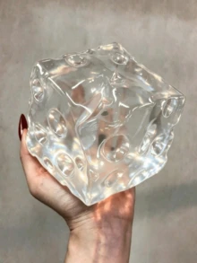 1pc Large Transparent Square Cheese Squishy Toy 2026 Slow Rebound Stress Relief Novelty Gadget Friend Gift Collectible Holiday Birthday Gift - Multicolor - View 1