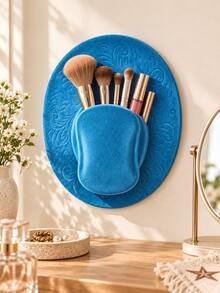 1pc Makeup Brush Wall Organizer, Western Cowgirl Cosmetic Storage Holder, Hanging Beauty Tool Organizer For Vanity Bedroom Decor - Hat Storage - View 2
